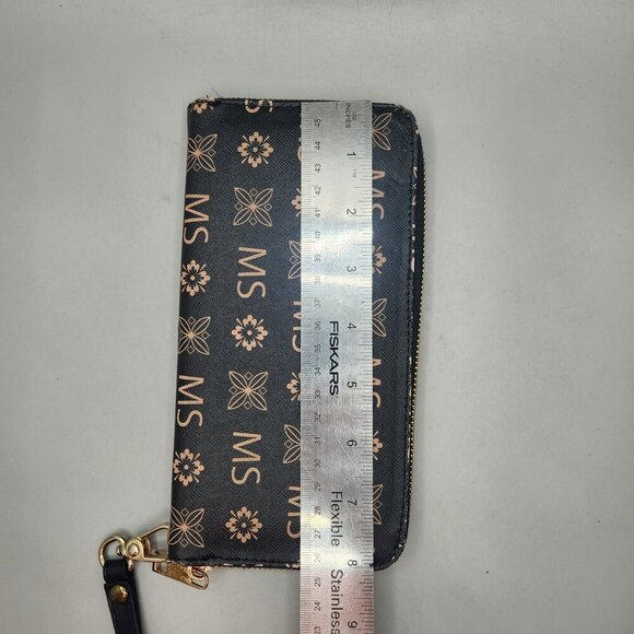 Bradford Exchange Just My Style Wristlet Wallet MS Initials Brown Purse - Picture 5 of 6